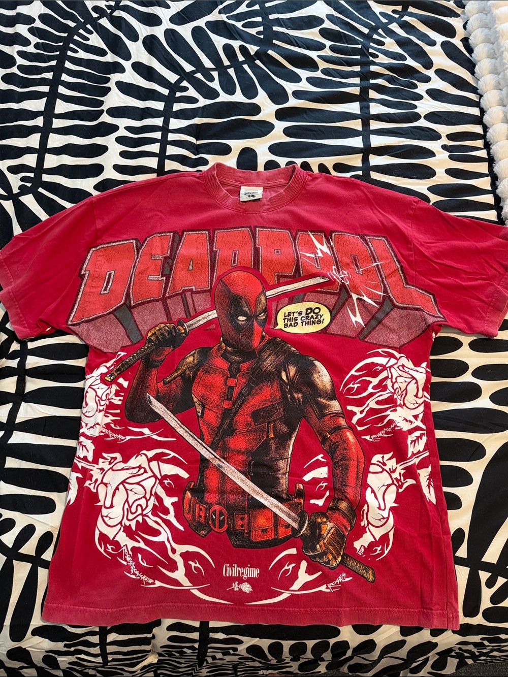 Civil Regime - Men’s Short Sleeve Deadpool Shirt Medium